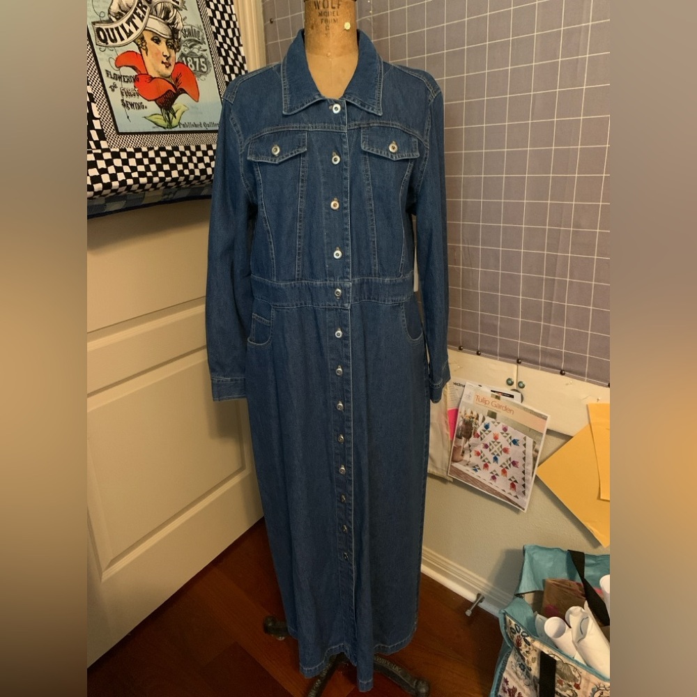 Coldwater Creek Denim MAXI Dress NWT